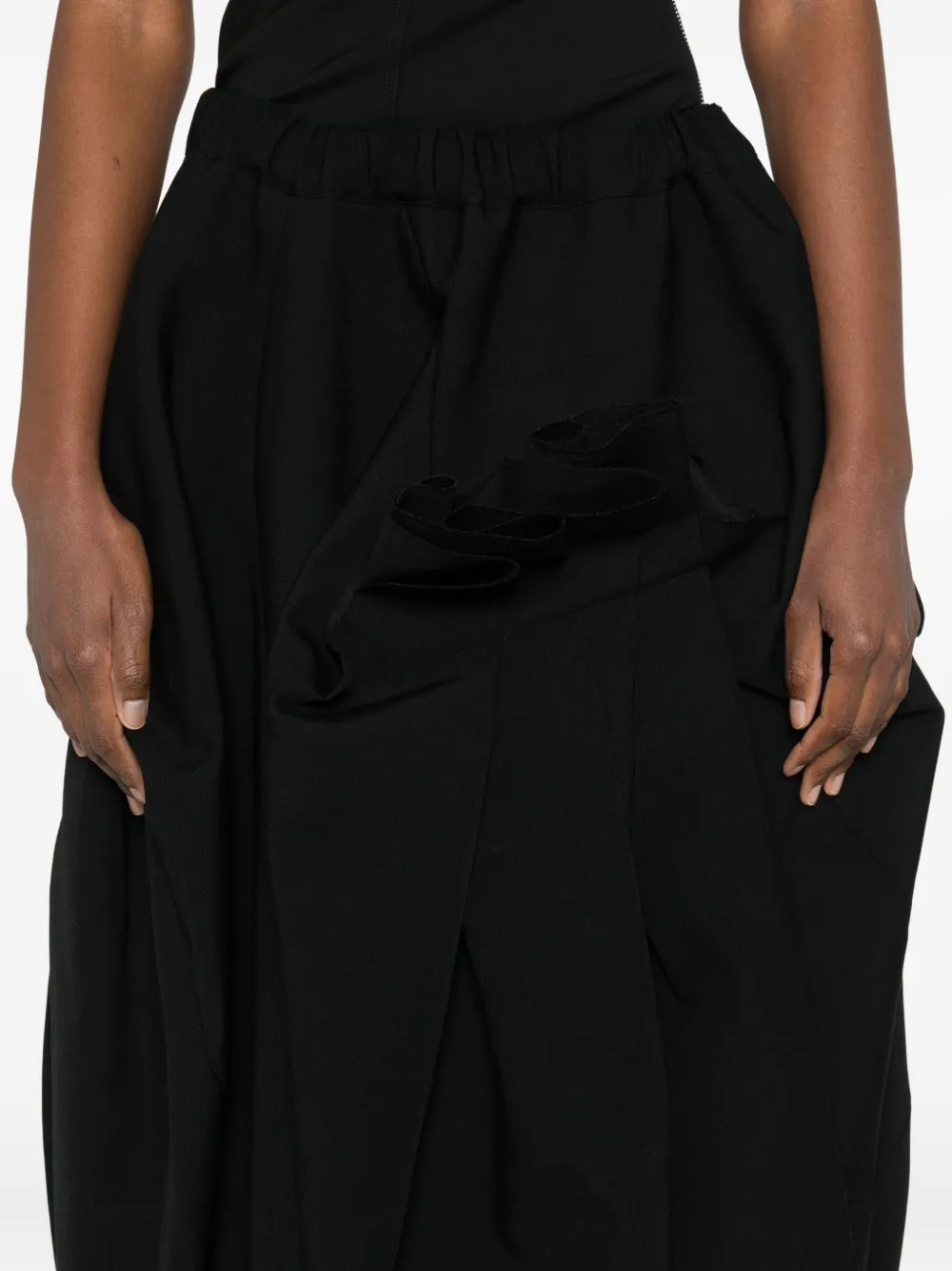 Comme Des Garçons Rok met ruche Zwart