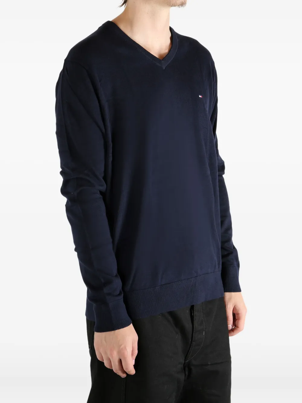Tommy Hilfiger MW14745DW5 trui met V-hals Blauw