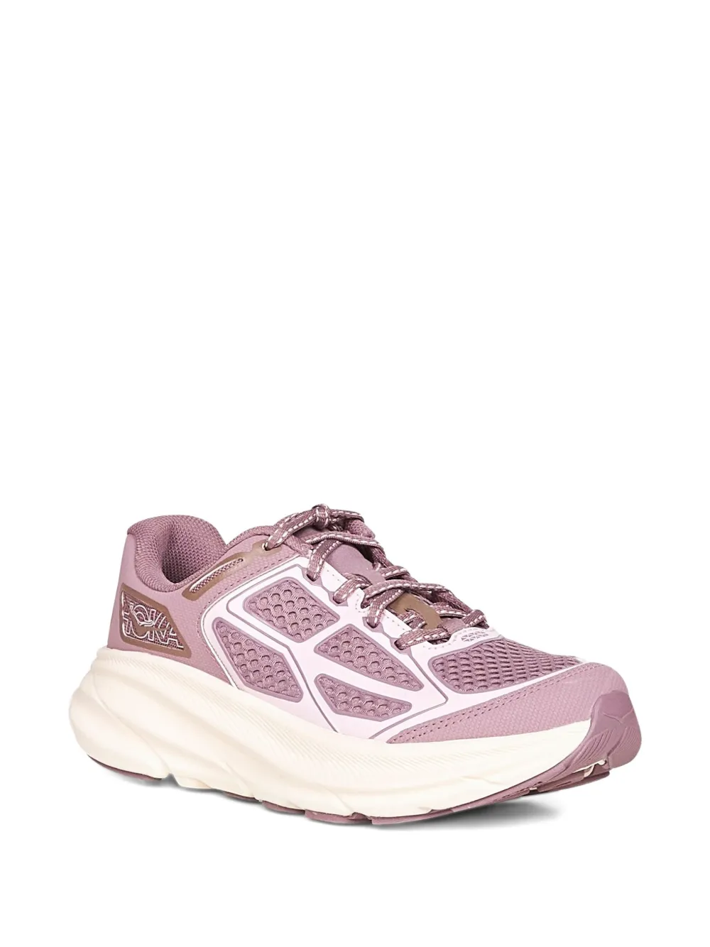 HOKA Clifton One9 lace-up mesh sneakers Pink