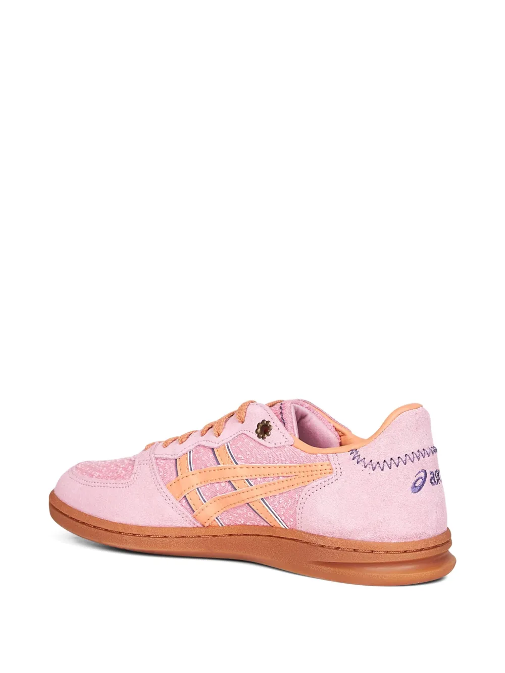 ASICS Skyhand og embroidered-logo suede sneakers Pink