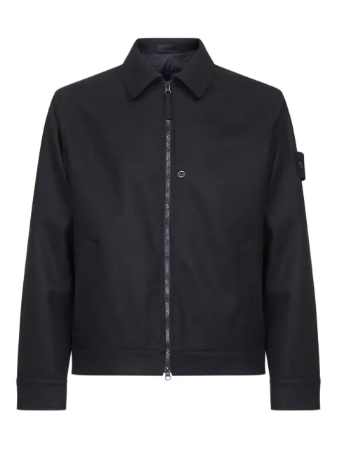 Stone Island double-slider zipped shirt jacket