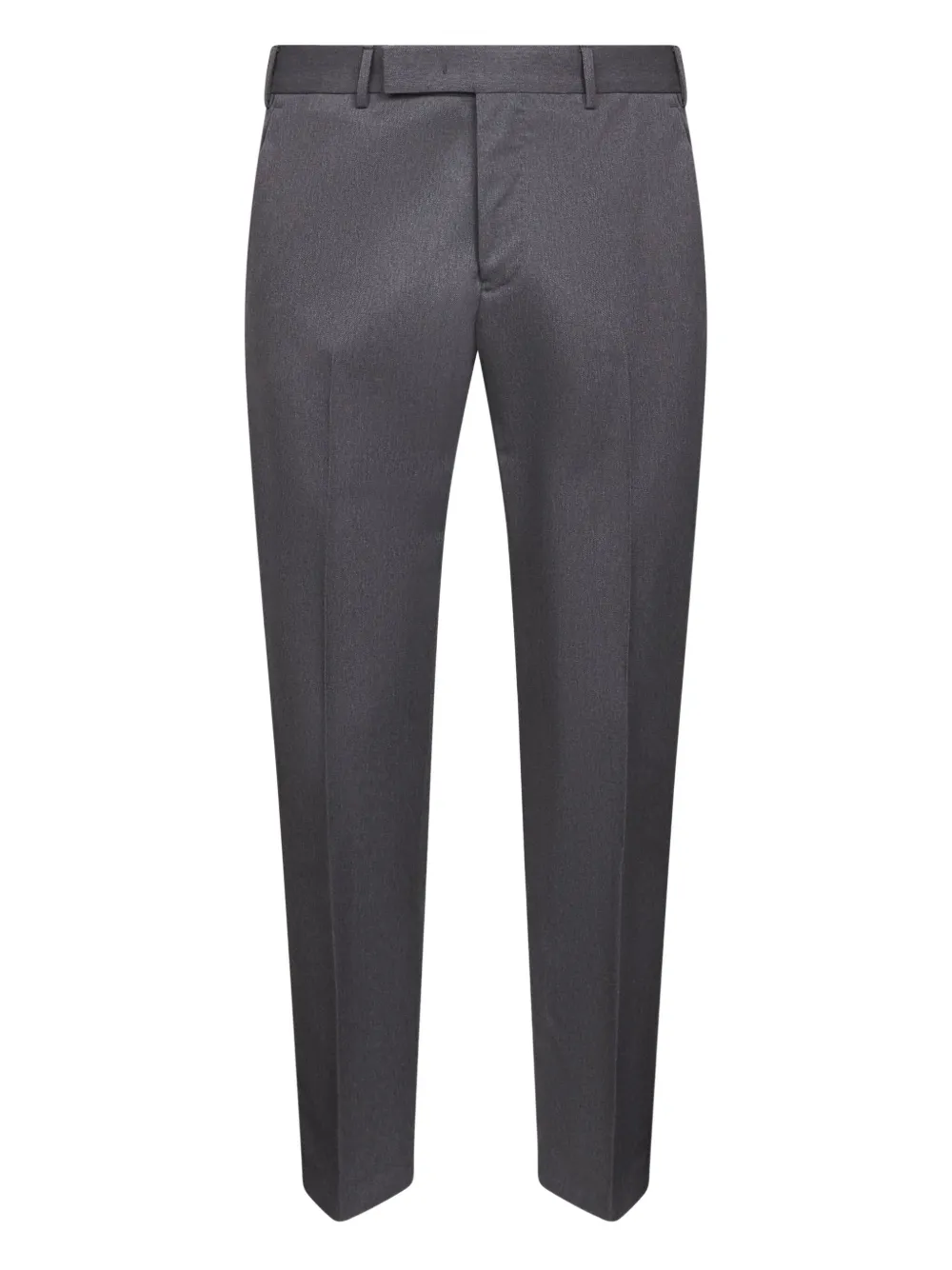 Pt Torino Wool Pressed-crease Trousers In Gray