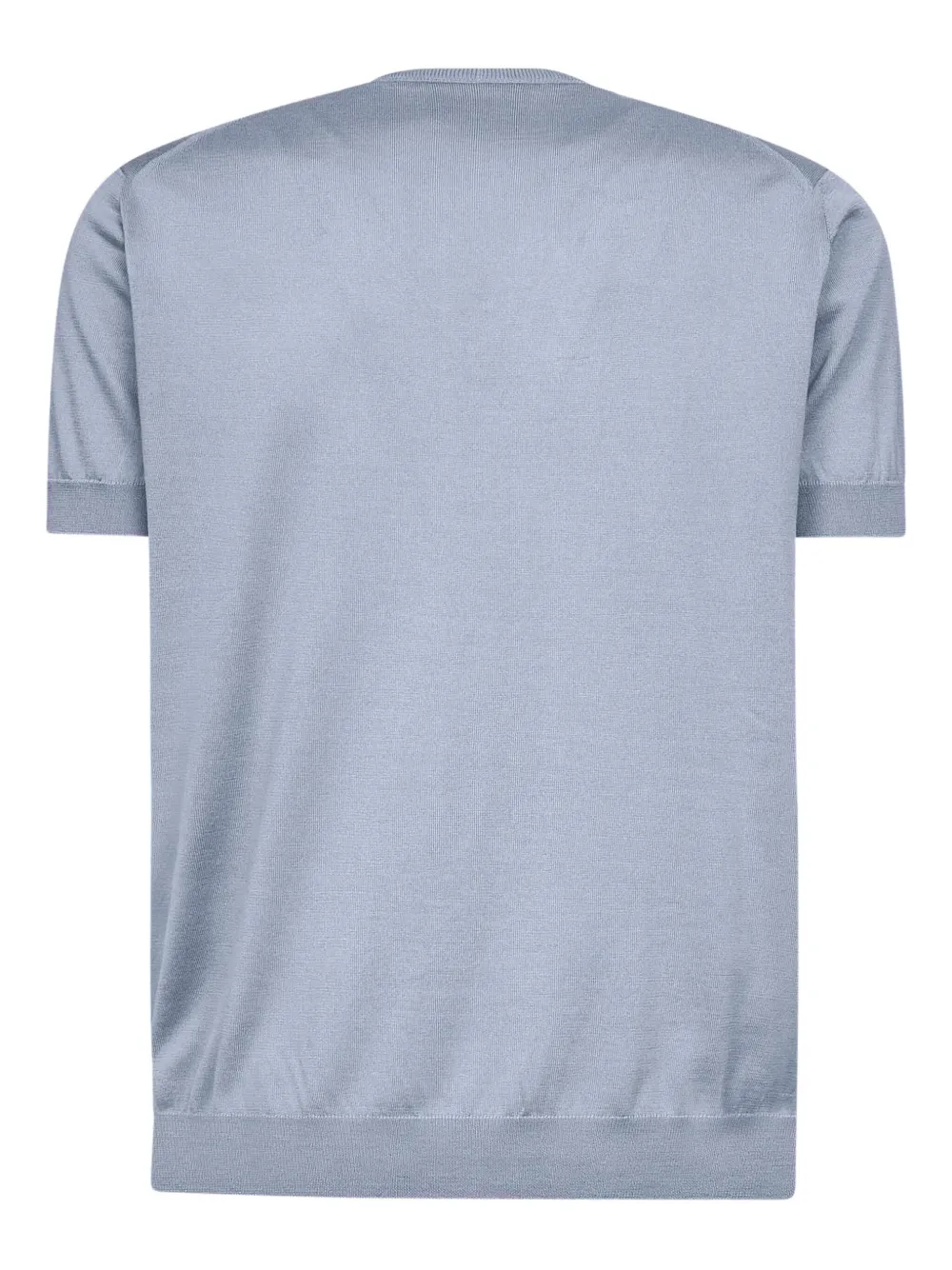 Giorgio Armani ribbed crew-neck short-sleeve T-shirt - Blauw