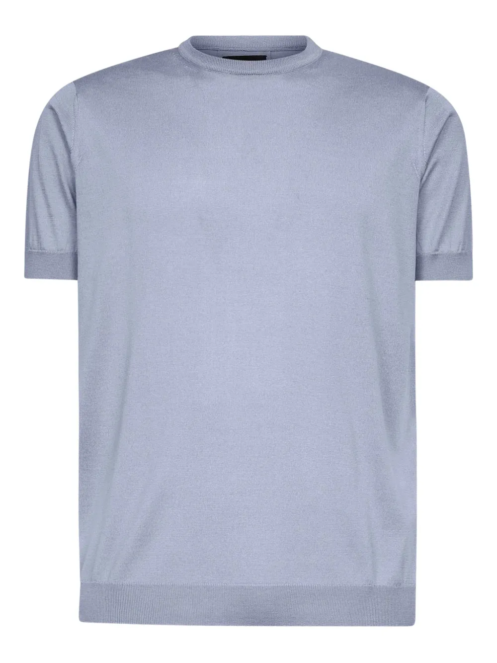 Giorgio Armani ribbed crew-neck short-sleeve T-shirt - ブルー Giorgio Armani ribbed crew-neck short-sleeve T-shirt - ブルー