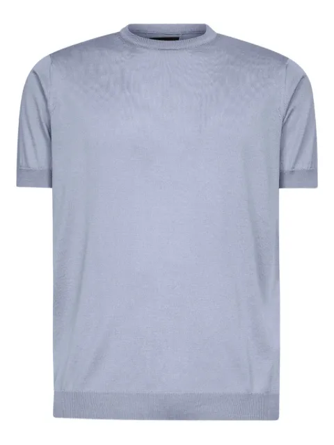 Giorgio Armani playera de canalé manga corta con cuello redondo