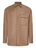 D4.0 buttoned-cuff patch-pocket shirt - Neutrals