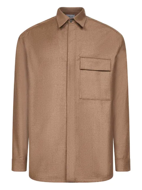 D4.0 buttoned-cuff patch-pocket shirt