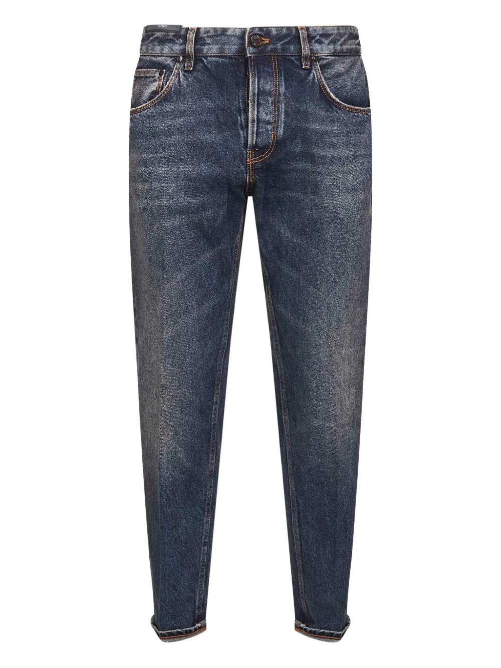 Pt Torino Faded-wash Denim Jeans In Blue