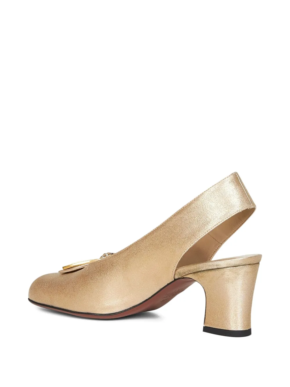 Valentino Garavani 60mm Adamantine crystal-embellished slingback pumps Yellow