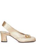 Valentino Garavani 60mm Adamantine crystal-embellished slingback pumps - Yellow
