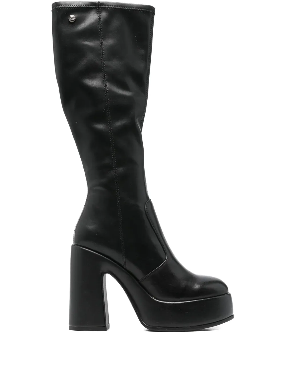 Cult 12mm Platform Knee-high Boots In Black