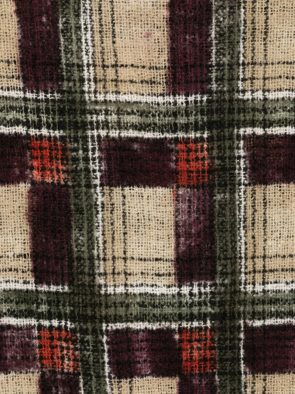 Faliero Sarti Plaid Scarf In Brown