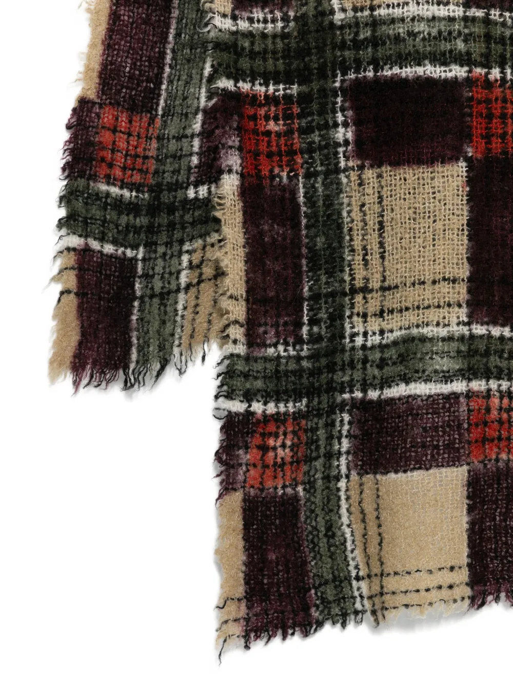 Faliero Sarti Plaid Scarf In Brown
