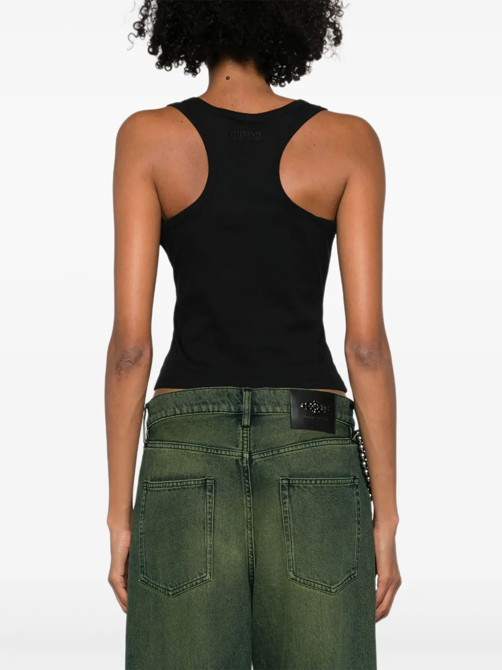 VETEMENTS Tanktop met geborduurd logo Zwart