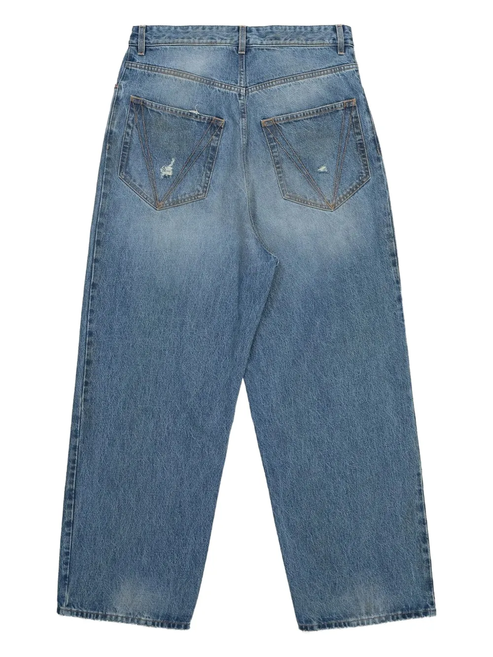 VETEMENTS Jeans met gerafeld detail Blauw