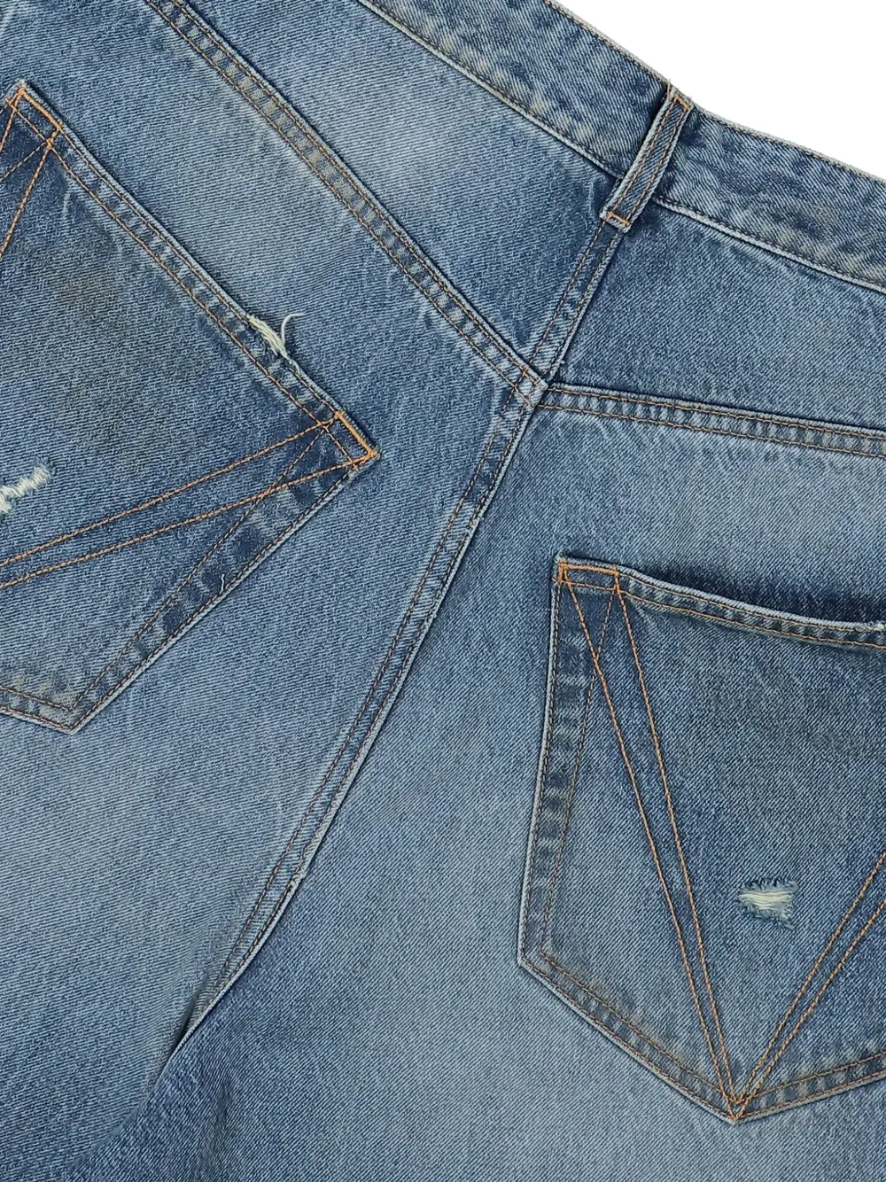 VETEMENTS Jeans met gerafeld detail Blauw