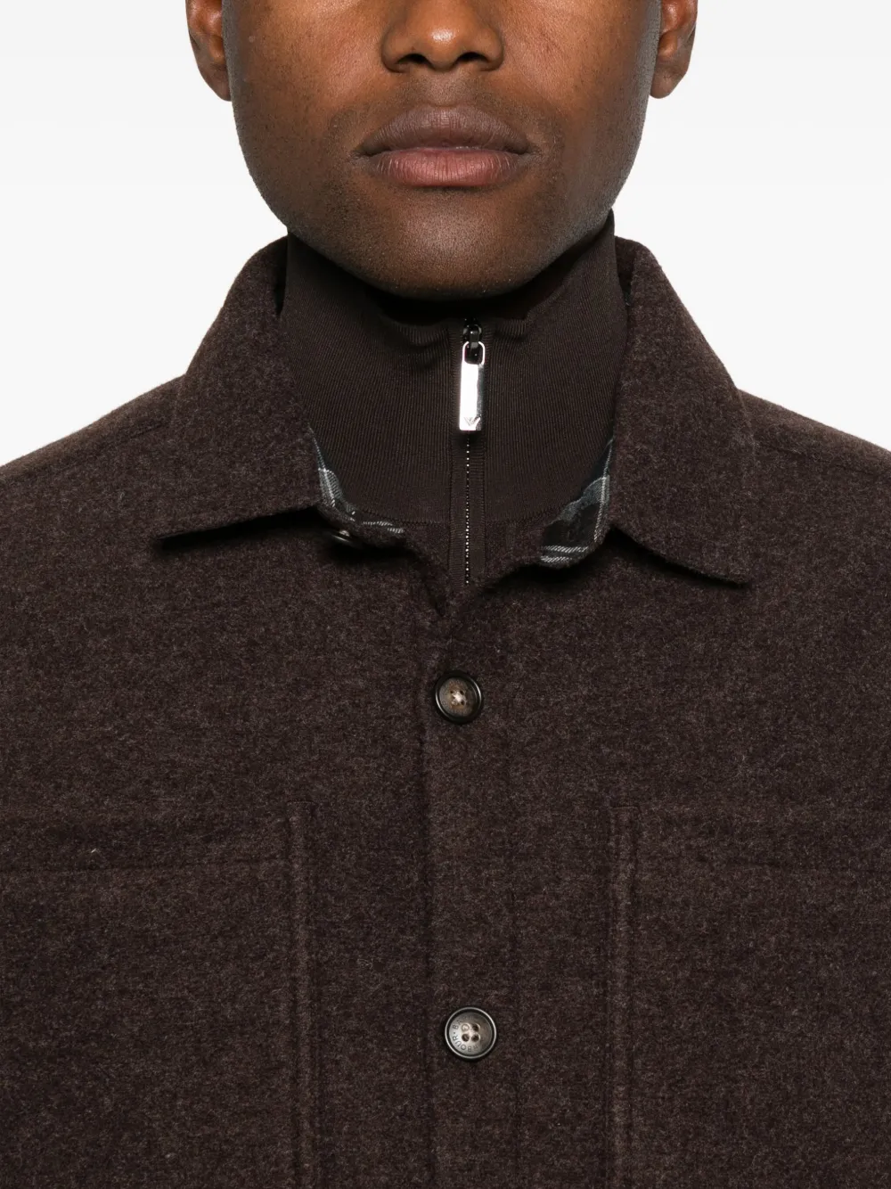 Barbour Button-up shirtjack Bruin