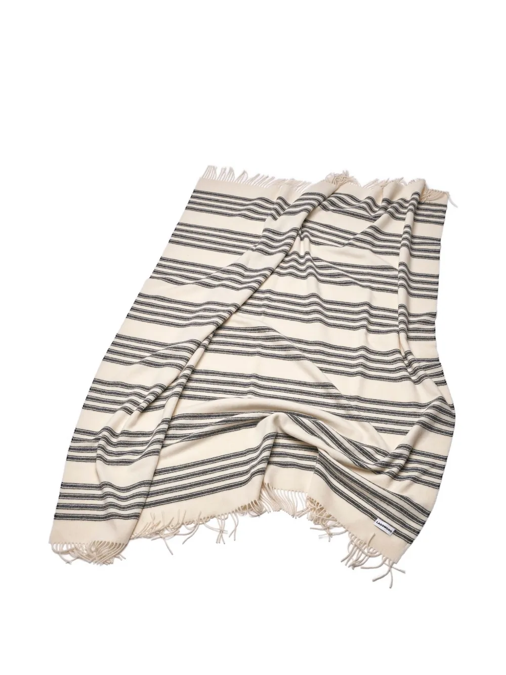 Lagomoro CAMUNI virgin wool blanket (180cm x 135cm) | White | Image 1