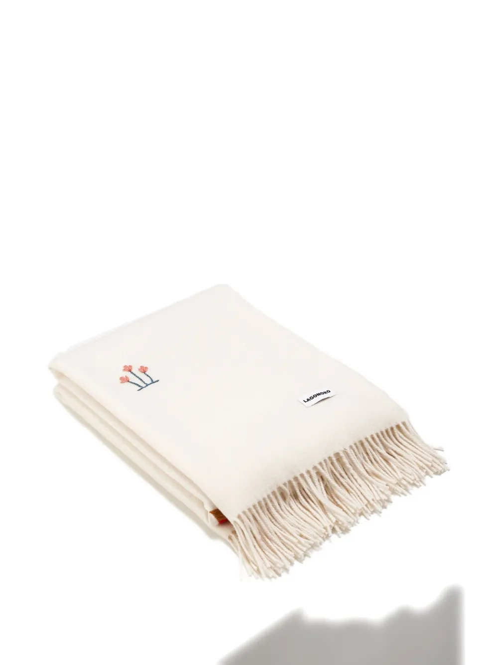 Lagomoro Mirta Embroidered Blanket (180cm X 135cm) In Neutral