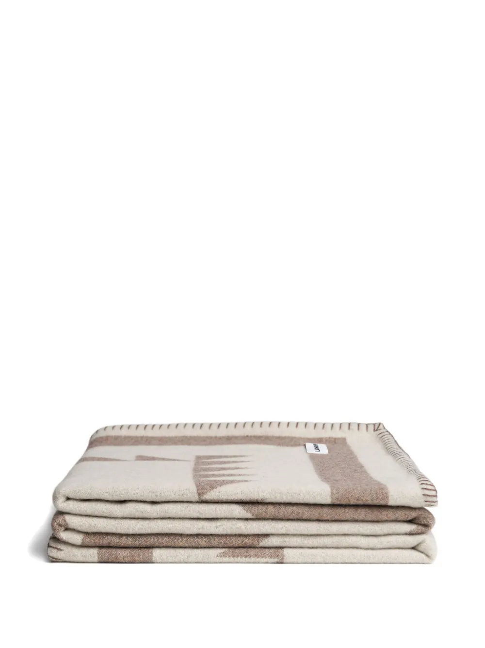 Lagomoro Geco Nut Geometric-pattern Blanket (200cm X 140cm) In Brown