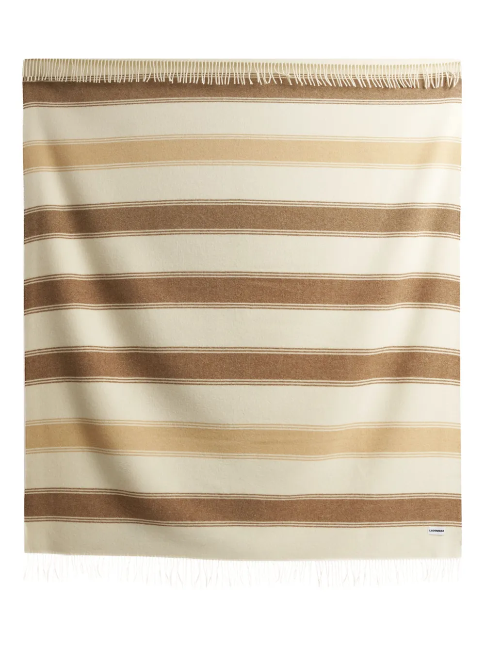 Lagomoro LINUS virgin wool blanket (180cm x 135cm) | Neutrals | Image 1