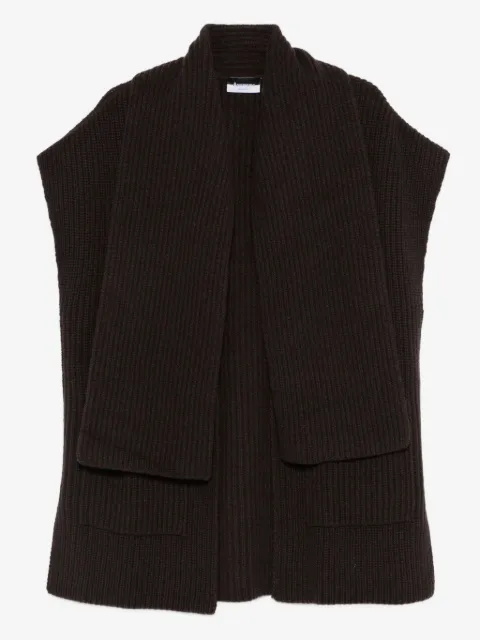 AROVESCIO cardigan mi-long en maille nervurée
