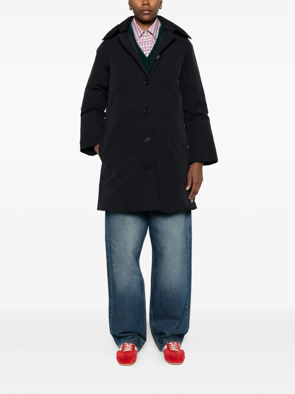 ASPESI buttoned cotton-blend coat | Single Breasted Coats | Image 2