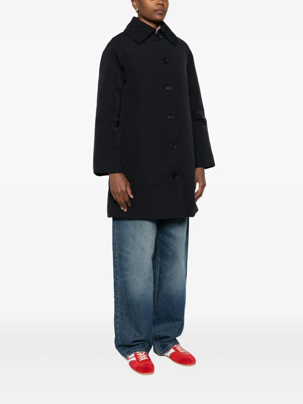 ASPESI Jas van katoenblend met knopen Blauw