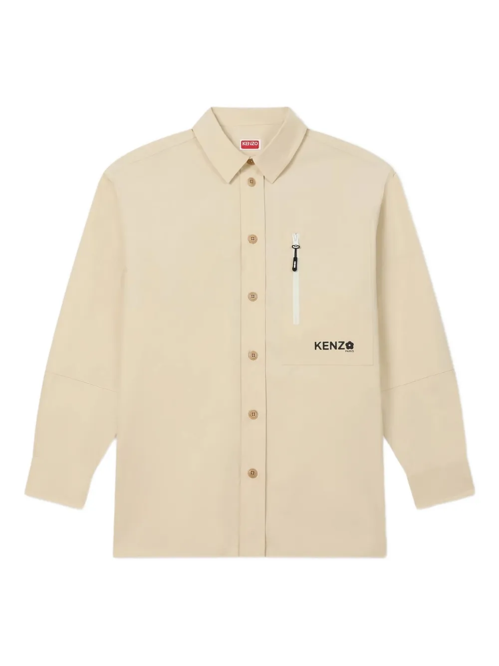 Kenzo 지퍼 포켓 셔츠 재킷 | 뉴트럴 | Image 1