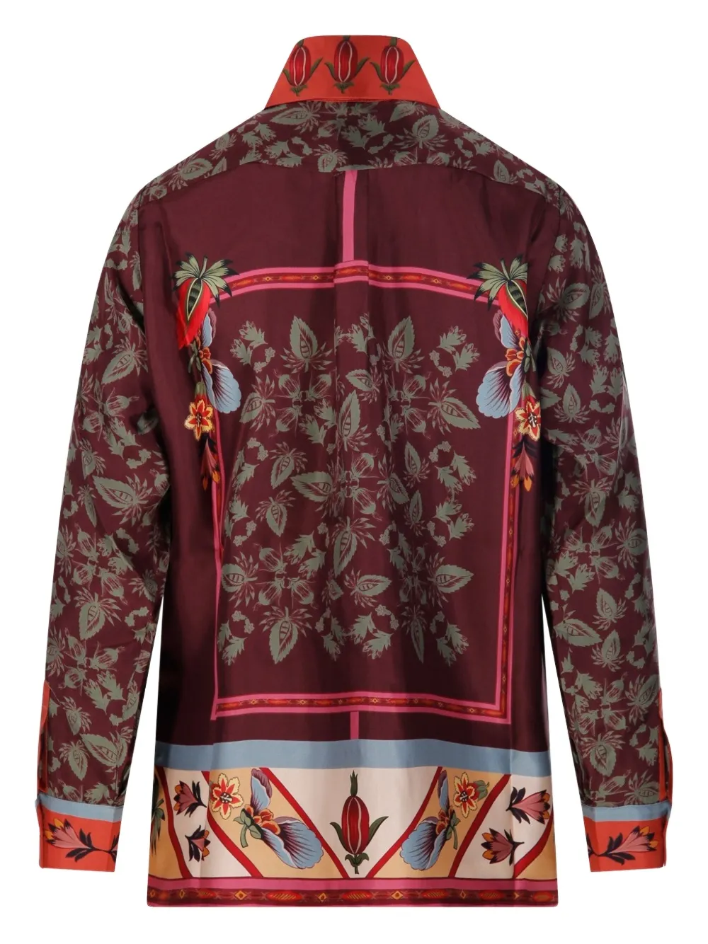 Franco Ferrari Aloe zijden blouse - Rood