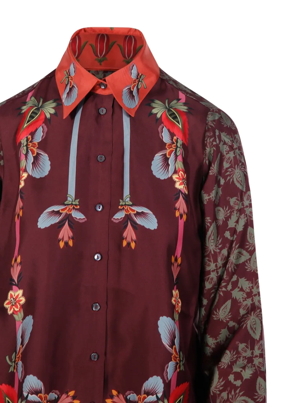 Franco Ferrari Aloe Silk Shirt In Multi
