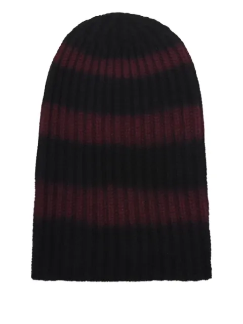 HURRAY striped ribbed beanie