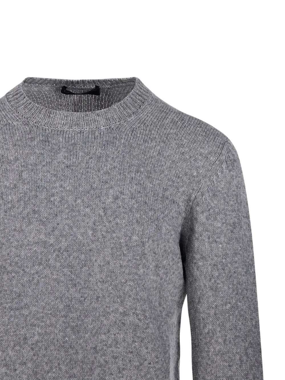 Fabrizio Del Carlo Ribbed-knit Crew-neck Jumper In Gray