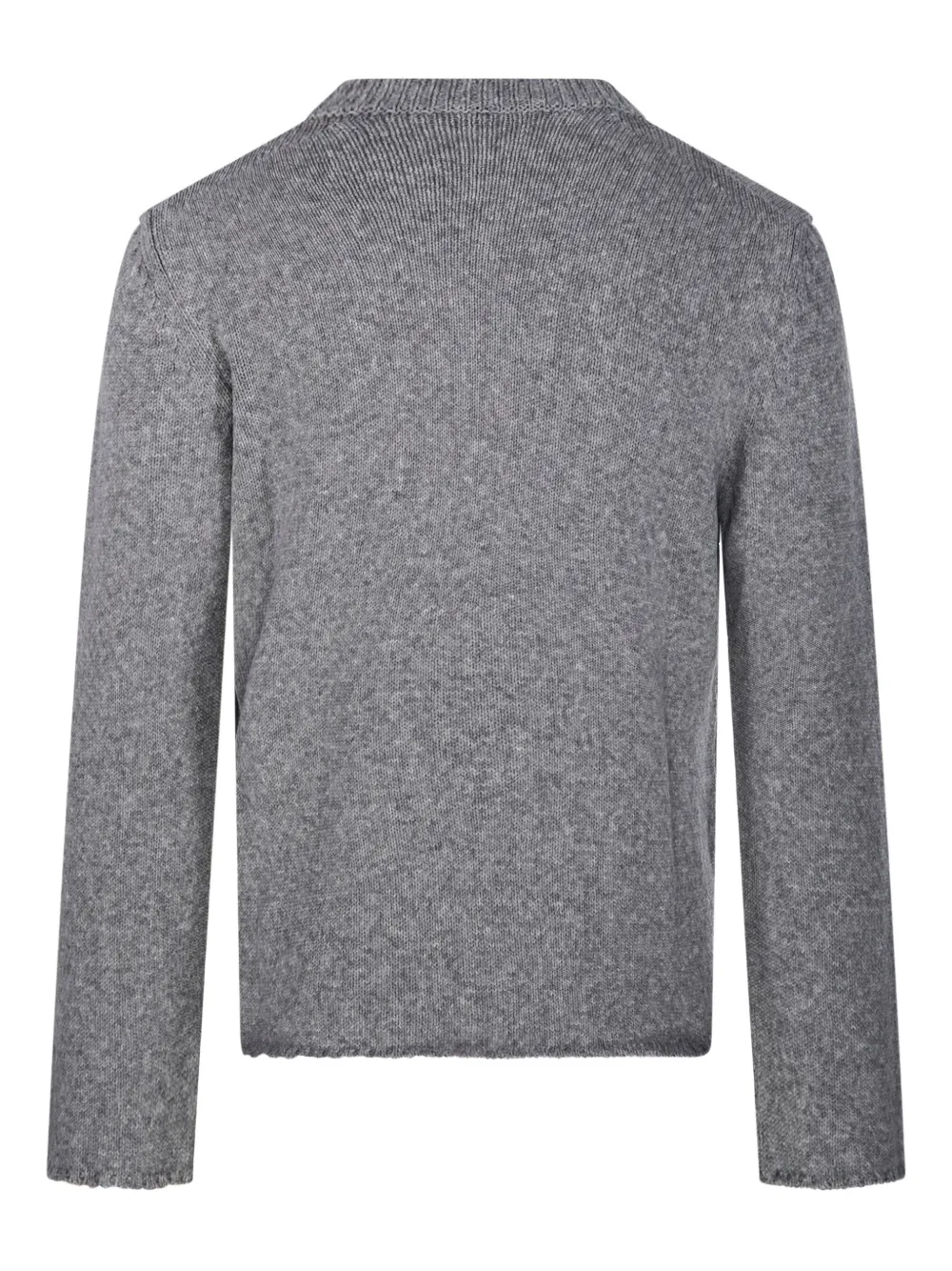 Fabrizio Del Carlo Ribbed-knit Crew-neck Jumper In Gray