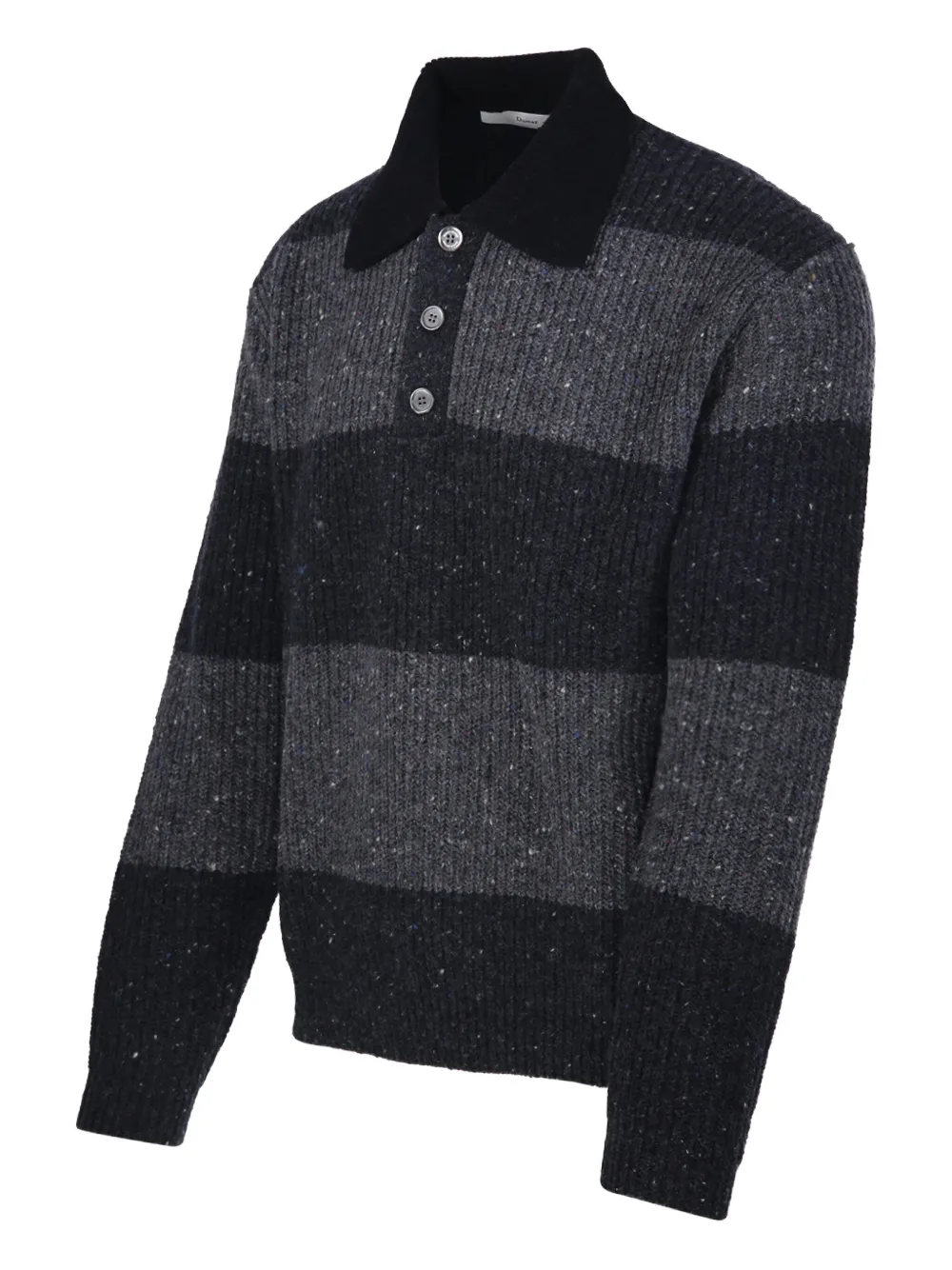 DUNST striped knitted polo shirt | Image 2