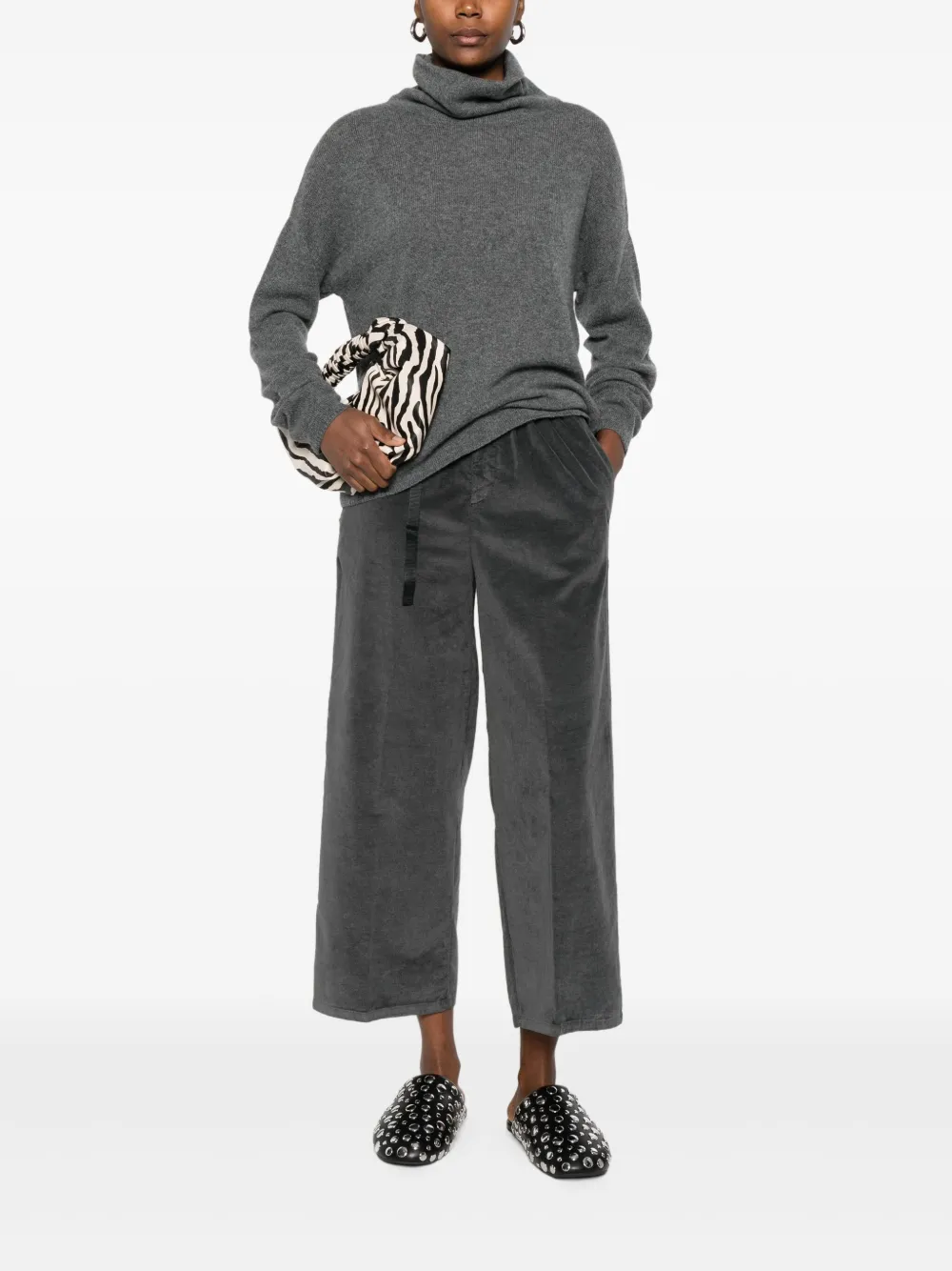 White Sand wide-leg drawstring trousers | Cropped Pants | Image 2