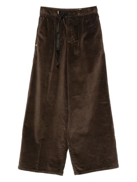 White Sand drawstring-waist cropped trousers