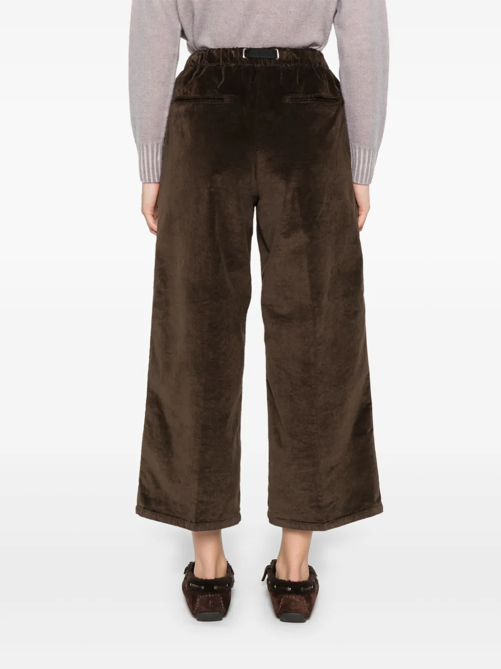 White Sand Cropped broek met trekkoord Bruin