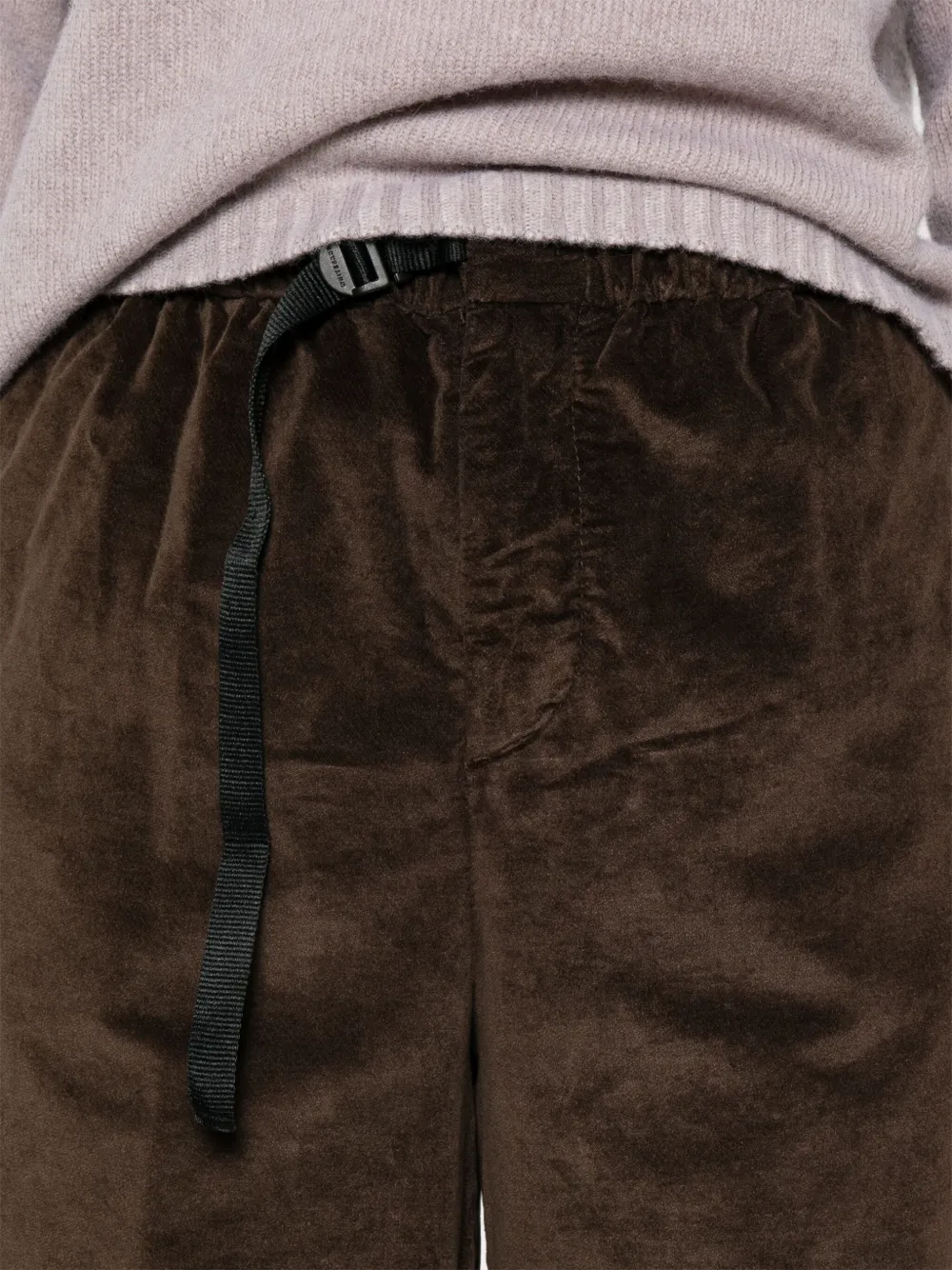 White Sand Cropped broek met trekkoord Bruin