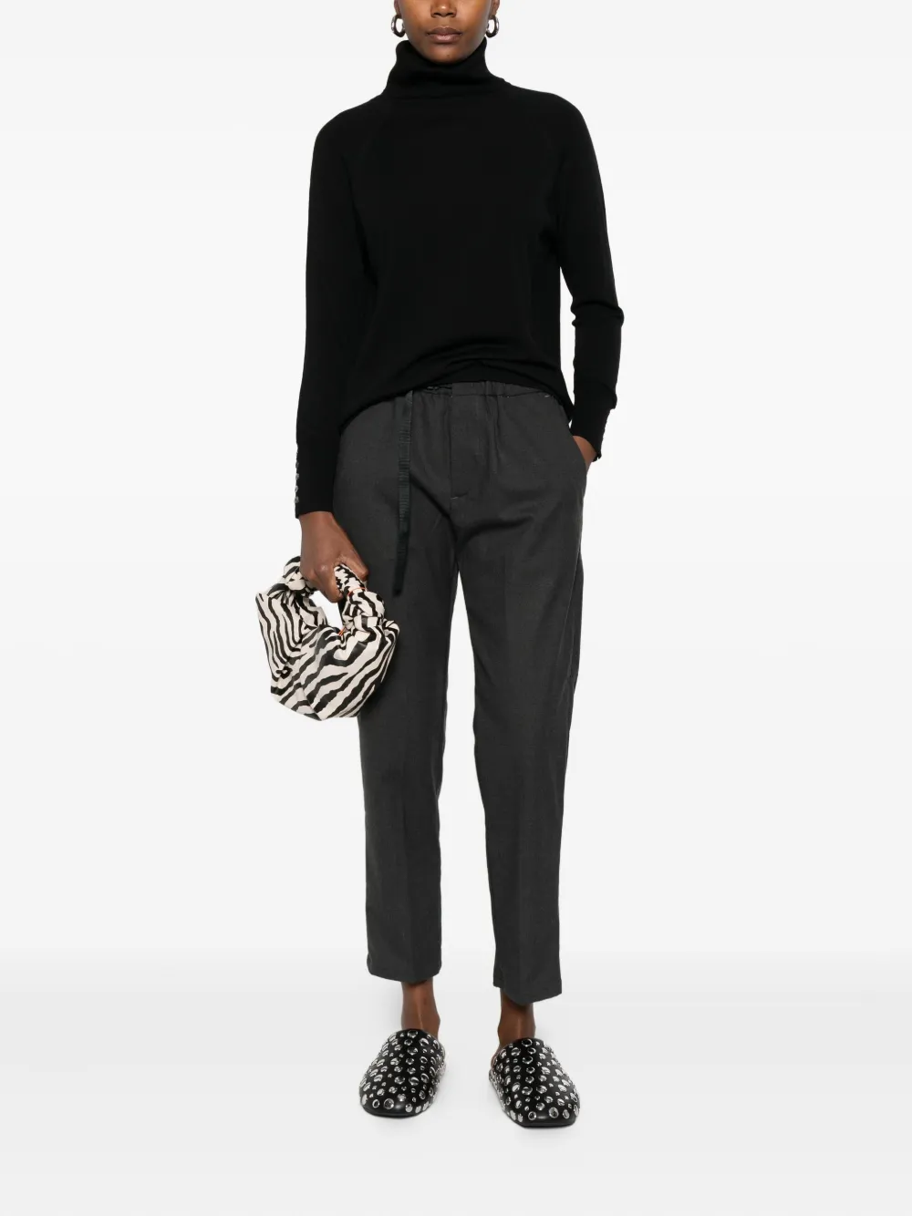 White Sand Broek met trekkoordtaille - Grijs