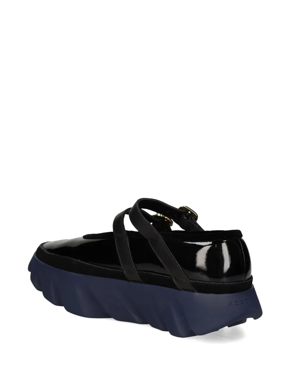 4ccccees Double-buckle Leather Flat Pumps In Black