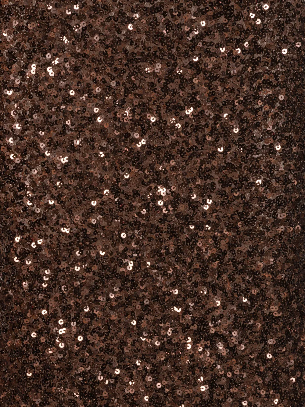 Rotate Birger Christensen Sequins V-neck Maxi Dress In Brown