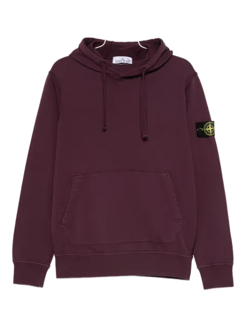 Stone organic-cotton hoodie