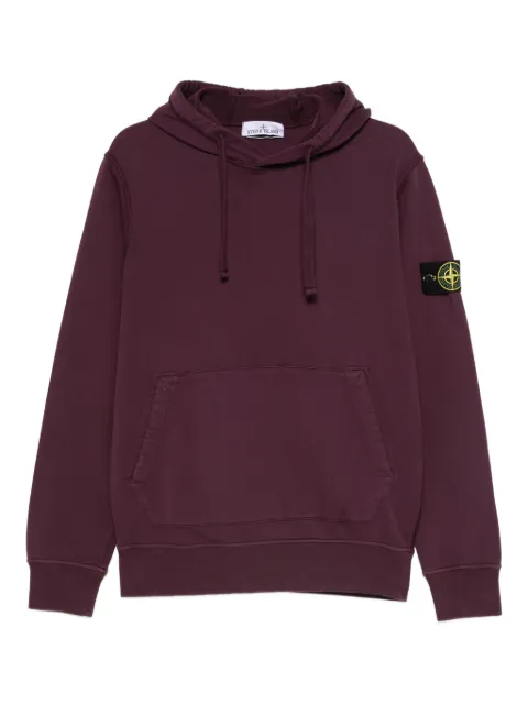 Stone organic-cotton hoodie