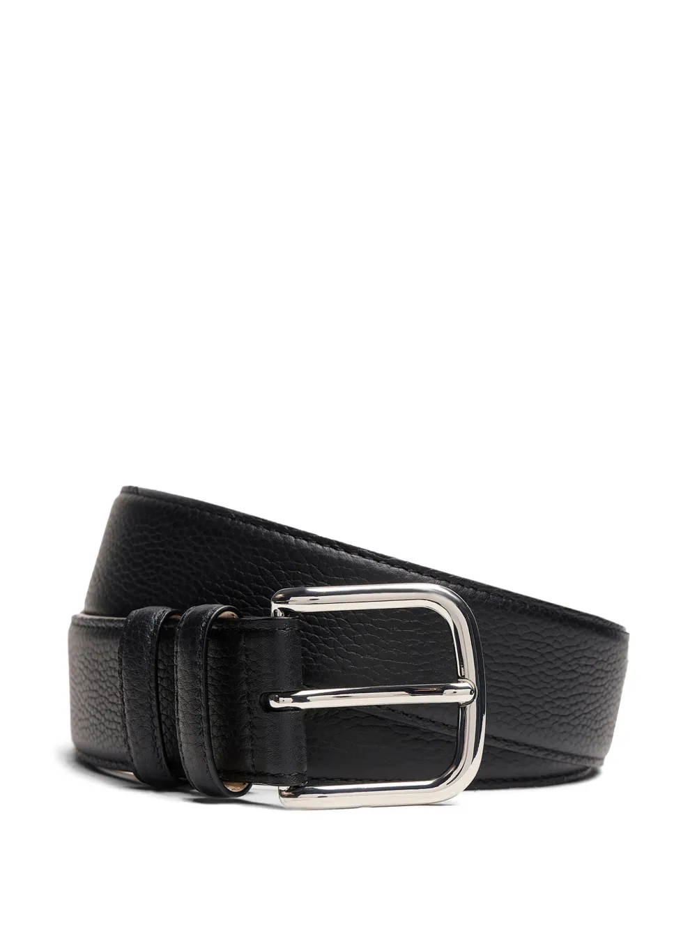 12 Storeez Leather Belt In Black