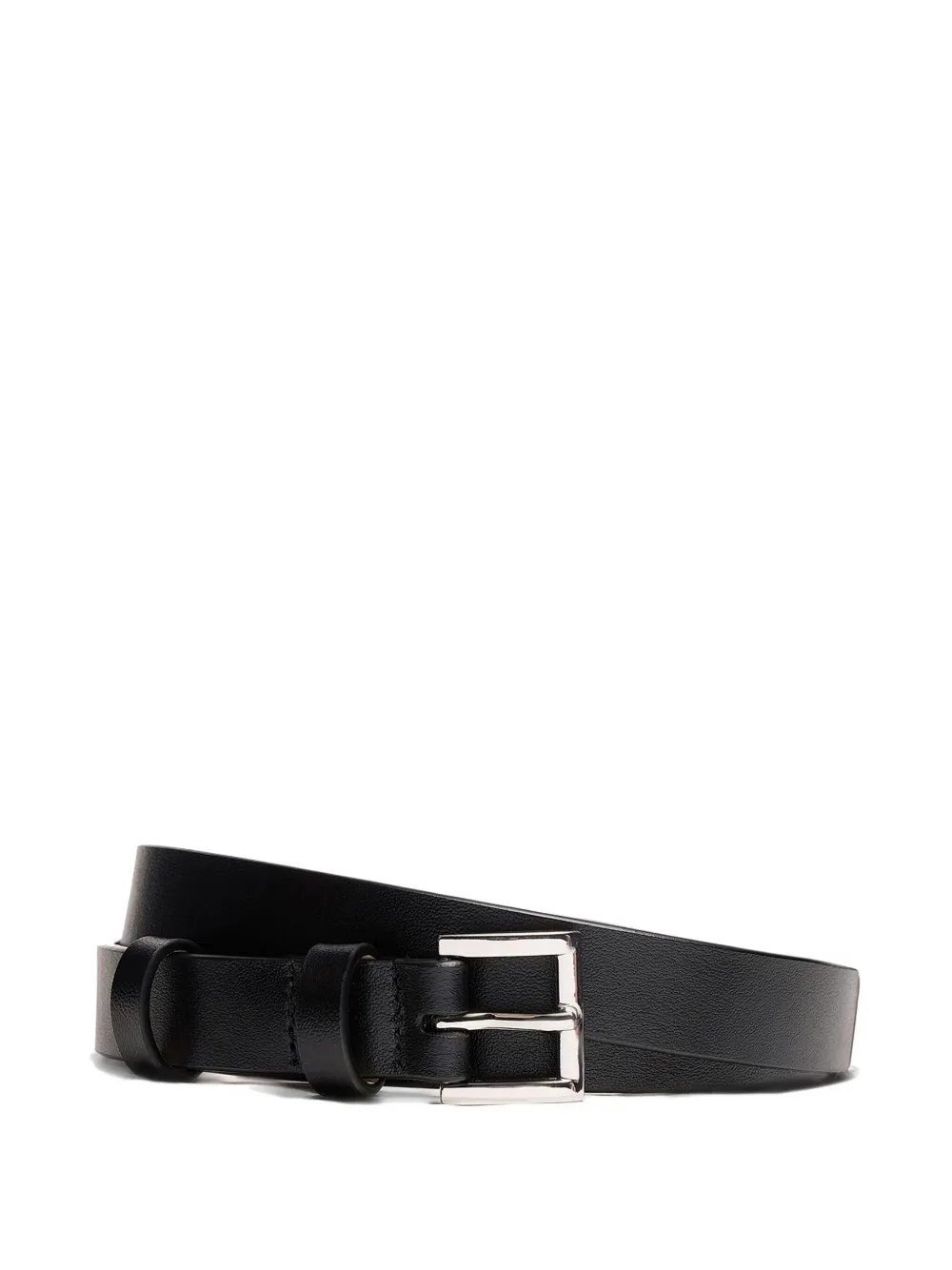 12 Storeez Leather Belt In Black