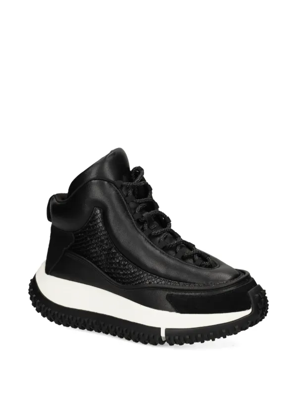 シークエンス4+ 4CCCCEES snakeskin-panel Leather Sneakers | Black | FARFETCH SG