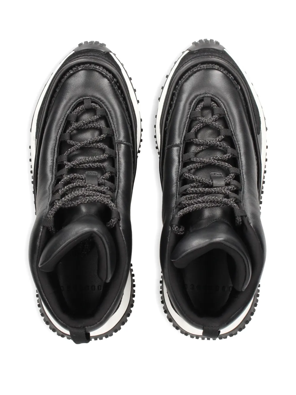 4ccccees Snakeskin-panel Leather Sneakers In Black