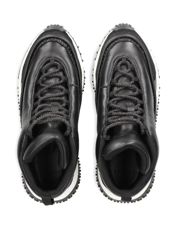 シークエンス4+ 4CCCCEES snakeskin-panel Leather Sneakers | Black | FARFETCH SG