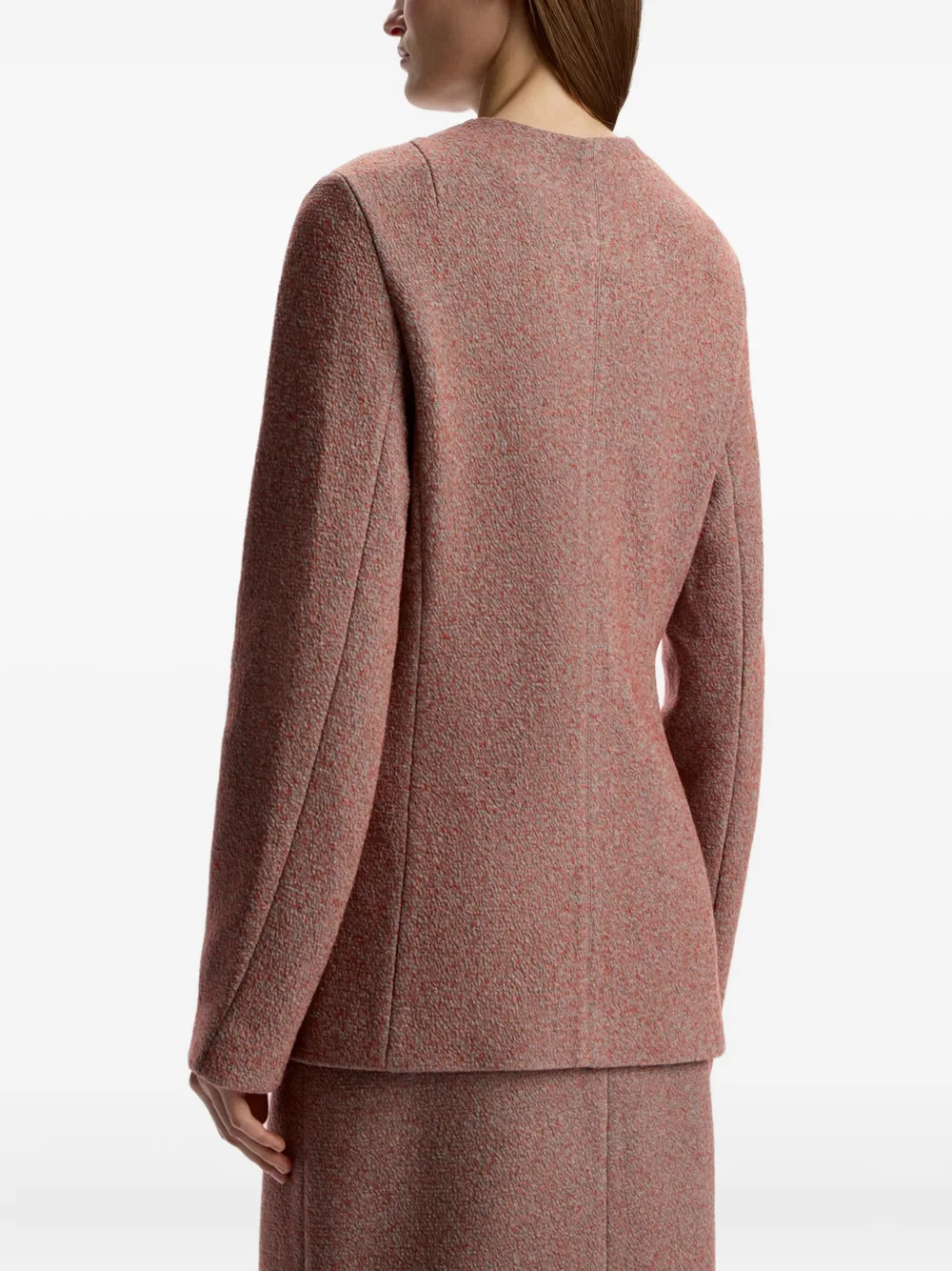 12 Storeez Concealed-fastening Jacket In Burgundy